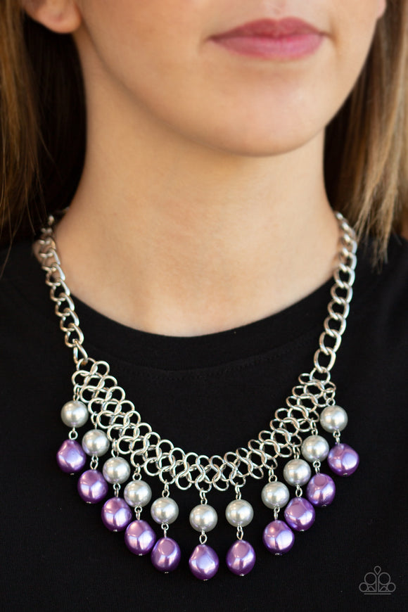 5th Avenue Fleek - Purple and White Pearl Necklace – Paparazzi Accessories