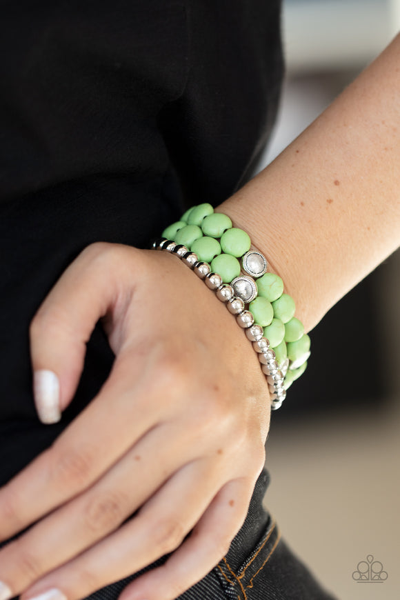 Desert Verbena - Green Bracelet – Paparazzi Accessories