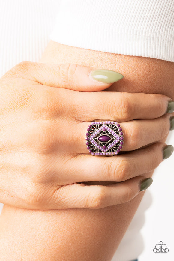 Amplified Aztec - Purple Ring – Paparazzi Accessories