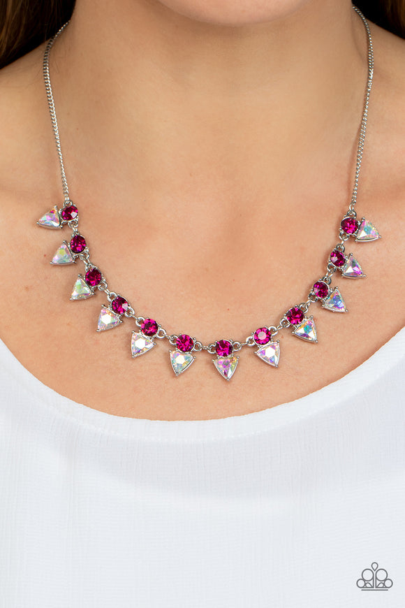 Razor-Sharp Refinement - Pink Necklace – Paparazzi Accessories