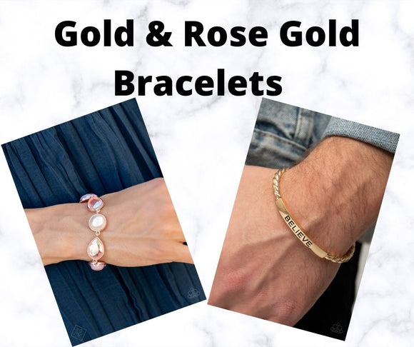 Gold and Rose Gold Bracelets