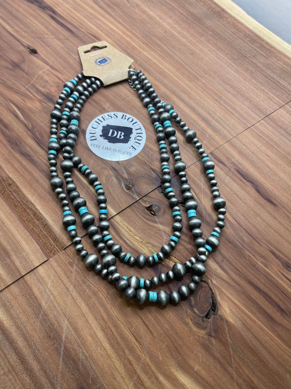 Navajo Pearl Layered Necklace