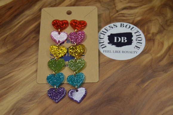 Heart Acrylic Earrings