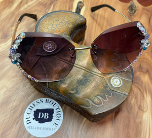 Aviator Bling Frame Sunglasses