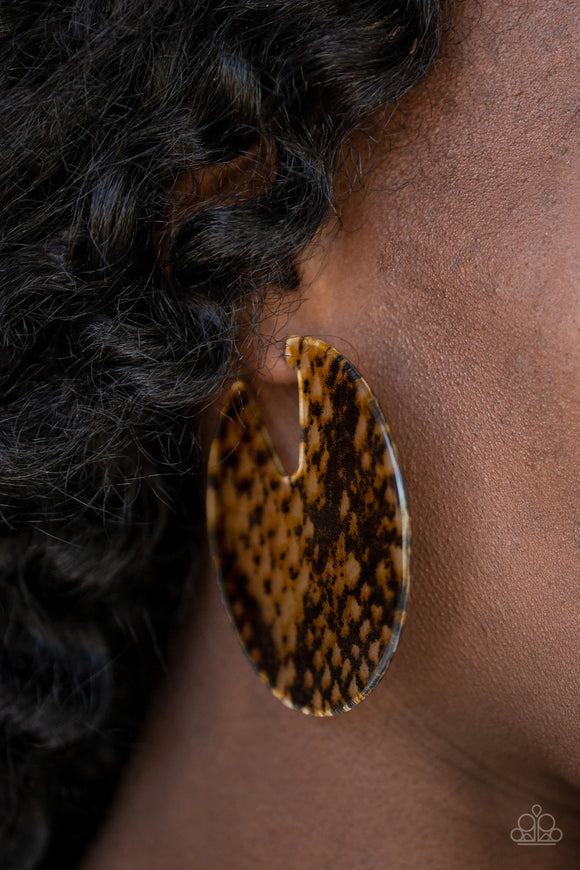 Hit Or Miss - Brown Earrings – Paparazzi Accessories