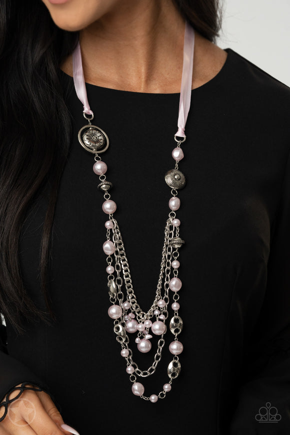 All The Trimmings - Pink Necklace – Paparazzi Accessories