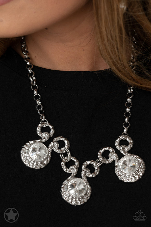 Hypnotized - Silver Blockbuster Necklace – Paparazzi Accessories