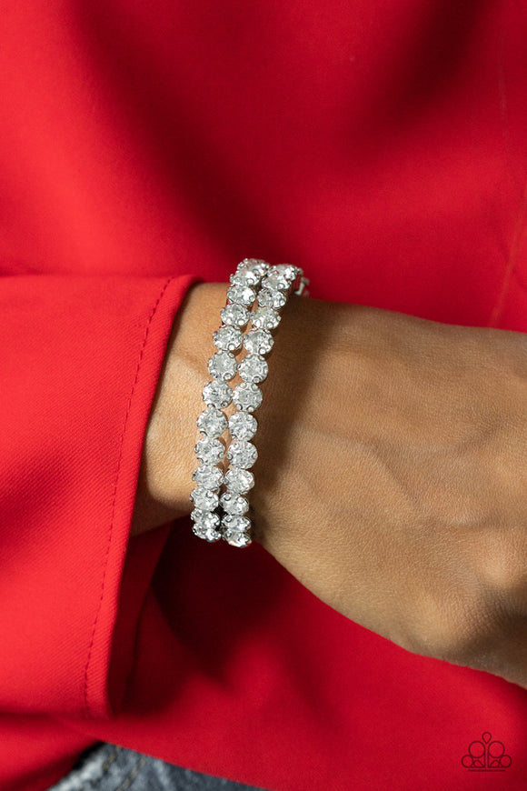 Megawatt Majesty - White Bracelet – Paparazzi Accessories