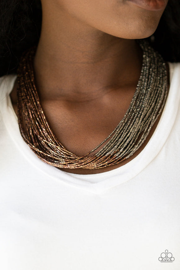 Flashy Fashion - Copper Necklace – Paparazzi Accessories