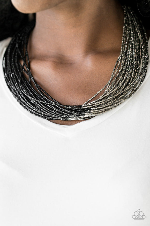 Flashy Fashion - Black Necklace – Paparazzi Accessories