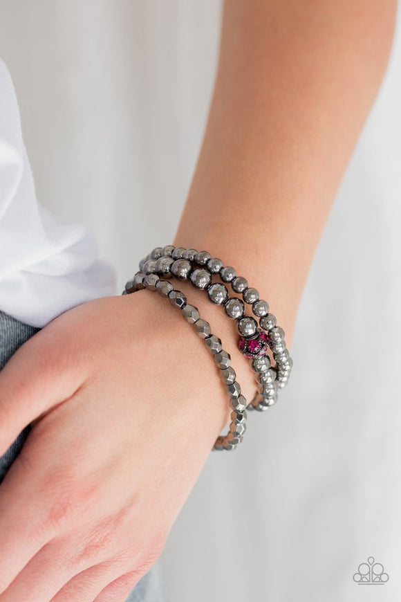 Noticeably Noir - Pink Bracelet – Paparazzi Accessories