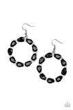 Ring Around The Rhinestones - Black Earrings – Paparazzi Accessories