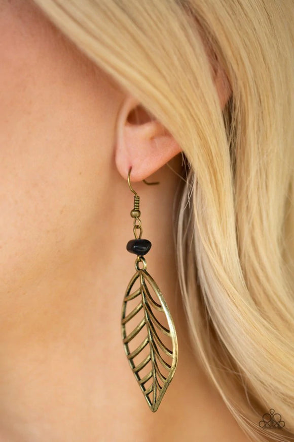BOUGH Out - Brass Earrings – Paparazzi Accessories