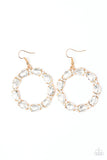 Ring Around The Rhinestones - Gold Earrings – Paparazzi Accessories