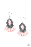 Private Villa - Pink Earrings - Paparazzi Accessories