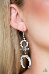 Majestically Moon Child - Silver Earrings – Paparazzi Accessories