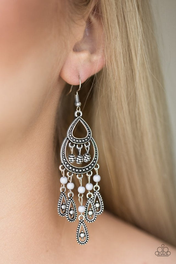 Eastern Excursion - Silver  Earrings – Paparazzi Accessories