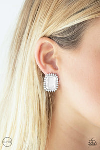 Insta Famous - White Earrings – Paparazzi Accessories