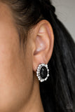 Hold Court - Black Post Earrings – Paparazzi Accessories
