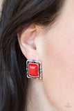 Center STAGECOACH - Red Earrings – Paparazzi Accessories