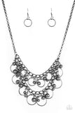 Warning Bells - Black Necklace – Paparazzi Accessories
