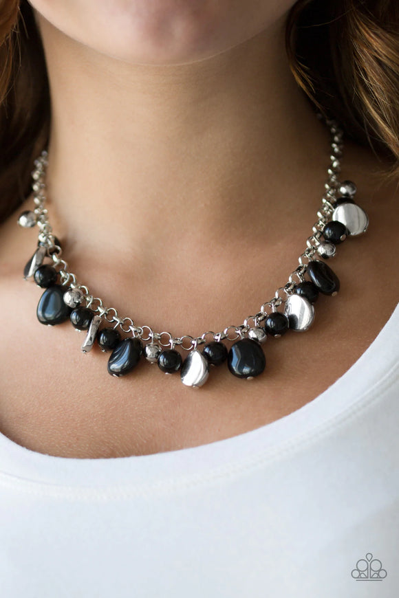 Flirtatiously Florida - Black Necklace – Paparazzi Accessories