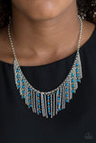 Harlem Hideaway - Blue Necklace – Paparazzi Accessories