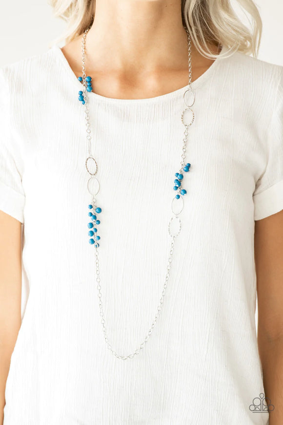 Flirty Foxtrot - Blue Necklace – Paparazzi Accessories