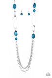 Pleasant Promenade - Blue Necklace – Paparazzi Accessories