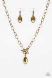 Club Sparkle - Brass  Necklace – Paparazzi Accessories