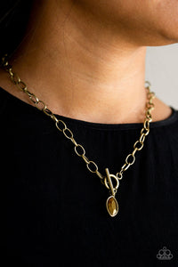 Club Sparkle - Brass  Necklace – Paparazzi Accessories