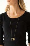Abstract Aztec - Brass Necklace – Paparazzi Accessories