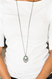 Court Couture - Emerald Gunmetal Necklace – Paparazzi Accessories