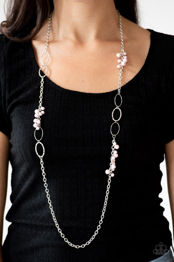 Flirty Foxtrot - Pink Necklace - Paparazzi Accessories