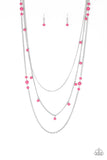 Laying The Groundwork - Pink Necklace – Paparazzi Accessories
