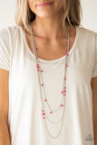 Laying The Groundwork - Pink Necklace – Paparazzi Accessories