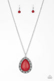 Full Frontier - Red Necklace – Paparazzi Accessories