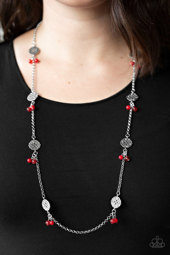 Color Boost - Red  Necklace – Paparazzi Accessories