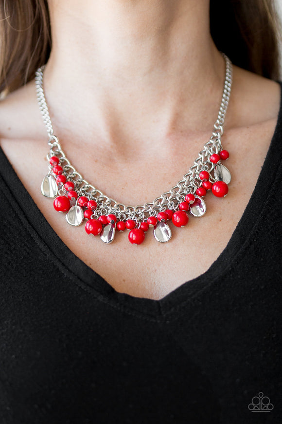 Envious Extravagance - Red Paparazzi Necklace – Jazzy Bling Jewels LLC