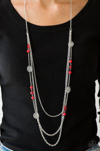 Pretty Pop-tastic! - Red Necklace – Paparazzi Accessories