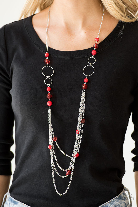 Bubbly Bright - Red Necklace – Paparazzi Accessories