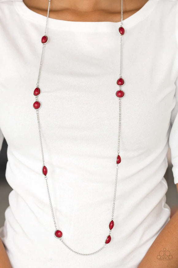Pacific Piers - Red Necklace – Paparazzi Accessories