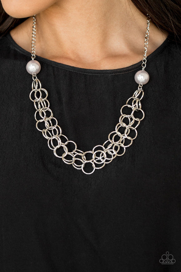 Daring Diva - Silver Necklace - Paparazzi Accessories