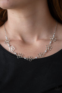 Always Abloom - Silver Necklace – Paparazzi Accessories