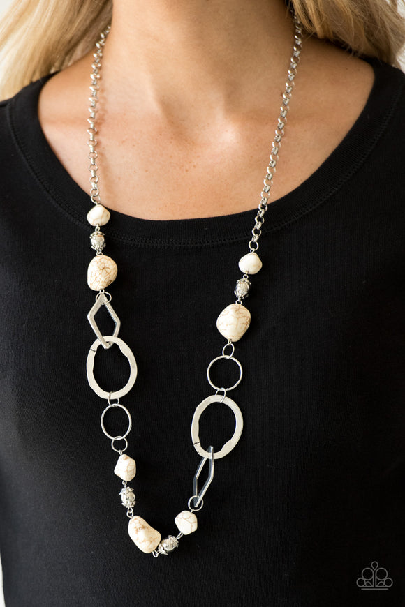 Thats TERRA-ific! - White Necklace – Paparazzi Accessories