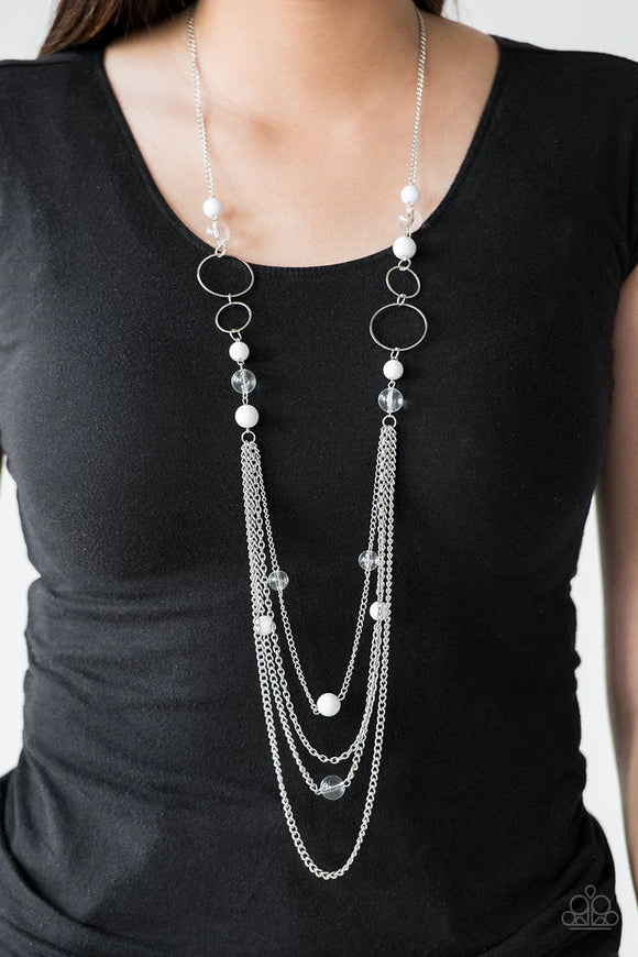 Bubbly Bright - White Necklace – Paparazzi Accessories