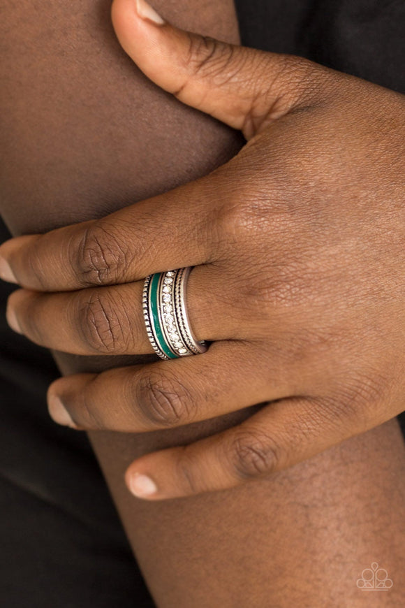 Rich Rogue - Green Ring – Paparazzi Accessories