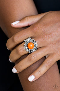 Garden Stroll - Orange Ring – Paparazzi Accessories
