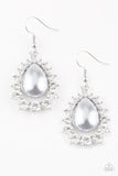 Regal Renewal - White Earrings – Paparazzi Accessories