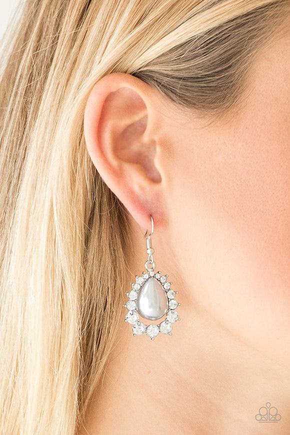 Regal Renewal - White Earrings – Paparazzi Accessories